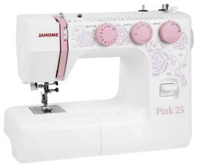 img 4 attached to Pink Janome 25 Sewing Machine in White/Pink