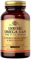 solgar omega 3-6-9 fish, flax, borage caps, 1300 mg, 120 pieces logo