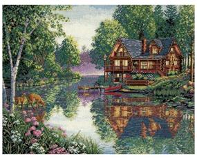 img 4 attached to Dimensions Cross stitch kit Cozy Cottage 41 x 30 cm (35183)