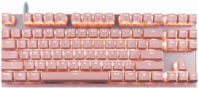 img 3 attached to Игровая беспроводная клавиатура Motospeed GK82 Outemu Red, розовый, русская