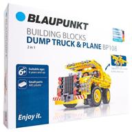 constructor blaupunkt building block bp108 dump truck & plane 2 in 1 logo
