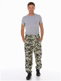 img 3 attached to Men's trousers / Summer trousers with elastic band / Military trousers, 100% cotton, 44-170RU