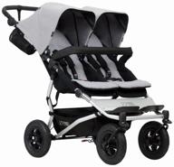 stroller for twins mountain buggy duet, silver, chassis color: silver logo