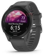 garmin forerunner 255 smart watch, slate grey logo