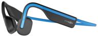 aftershokz openmove wireless headphones, elevation blue logo