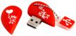 flash drive smartbuy wild series heart 32 gb, 1 pc., red logo