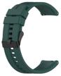 silicone strap for smart watch amazfit bip/ bib lite/ bip s/ bip u/ gtr 42mm/ gts/gts2 (width 20 mm) black clasp, dark green logo