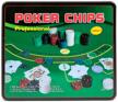 poker set world of poker poker chips, 500 chips logo