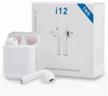wireless headphones tws i12 / bluetooth 5.0 for android and apple / white logo