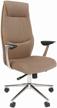 computer chair chairman vista for executive, upholstery: textile, color: beige logo