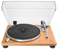 audio-technica at-lpw30tk turntable teak wood logo