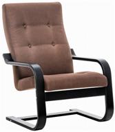 wenge brown fabric armchair by leset logo