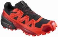 кроссовки salomon, размер 5 / 23, black/racing red/red dahlia логотип