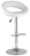 chair stool group cooper, metal/faux leather, white/silver logo