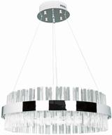 led chandelier natali kovaltseva led nimbs innovation style 83013, 100 w, fixture color: chrome, shade color: chrome logo
