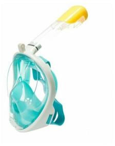 img 3 attached to Underwater snorkel mask with action camera mount, size L/XL, blue