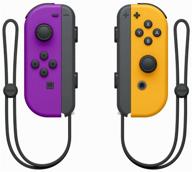 nintendo switch joy-con controllers duo, purple/orange logo