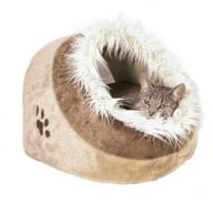 house for dogs and cats trixie minou cuddly cave 35x26x41 cm 35 cm 26 cm beige/brown 41 cm logo