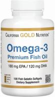 🐟 california gold nutrition omega-3 premium fish oil capsules, pack of 100 pieces логотип