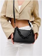 сумка женская через плечо с цепочкой кросс-боди черная jm bag логотип