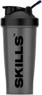 skills nutrition smoky black lid shaker 600 ml logo
