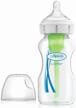 dr. brown&quot;s polypropylene bottle with wide throat options (wb91600-wb91602), 270 ml, since birth, colorless logo