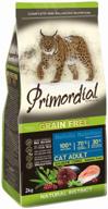 dry food for cats primordial grain-free, with salmon, with tuna 2 kg логотип
