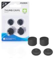 dobe thumb grips for controller (gamepad) sony playstation 4 / 5 (ps4/ps5) dualshock 4 / dualsense black, 4 pcs. logo