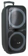 eltronic 20-07 "dance box 200" - acoustic battery speaker bluetooth, usb, karaoke, led panel "active ring", 300 w logo