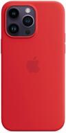 apple iphone 14 pro max silicone case with magsafe - (product)red / red logo
