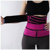 neoprene corrective exercise brace waist training fitness slimming belt, pink s logo