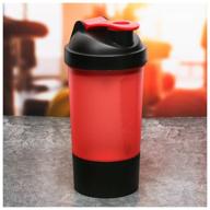 sports shaker with bowl for protein 500 ml logo