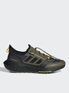 adidas ultraboost trainers, size 8uk (42eu), focus olive / core black / acid yellow logo