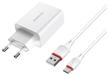 🔌 borofone network charger ba21a - long journey usb type-c cable, 18w, white logo