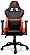 gaming chair cougar armor one, upholstery: imitation leather, color: black-orange logo