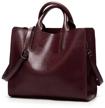 tote bag / women's leather tote bag made of eco-leather on the shoulder, for every day modaton 30x13x27 (08220706) , burgundy logo