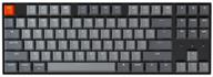 keychron k8 white backlight hotswap gateron brown gaming wireless keyboard, black-grey, russian logo