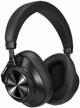 premium sound experience: bluedio t7 plus wireless headphones in sleek black design logo