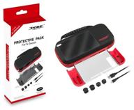 dobe game pack accessory kit for nintendo switch console (tns-18110) black/red logo