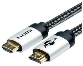 img 3 attached to Atcom High Speed HDMI Cable 2.0 - 3m, Silver/Black: Enhanced Connectivity Solution