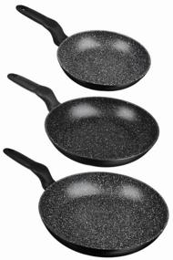 img 4 attached to Frying pan set Satoshi Kitchenware 846440, 3 pieces black
