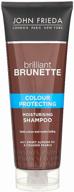 john frieda brilliant brunette colour protection moisturizing shampoo for color protection, 250 ml logo