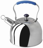 regent teapot with whistle tea 93-2507 3 l, silver/blue logo