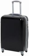 suitcase on wheels medium travel luggage m tevin size m 64 cm 62 l lightweight 3.2 kg durable polycarbonate black logo