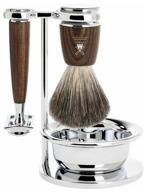 muhle intro rytmo set with bowl ash stand, shaving brush, t-razor logo