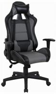 🪑 brabix gt racer gm-100 gaming chair: black/grey imitation leather upholstery logo