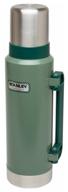 classic thermos stanley classic vacuum insulated bottle, 1 l, green logo