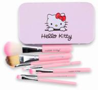 set of makeup brushes hello kitty 7 pieces, hello kitty brushes, baby set and gift for girls. logo