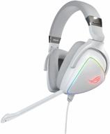 computer headset asus rog delta type-c, white логотип