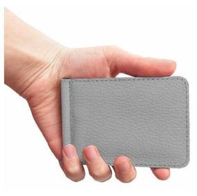 img 3 attached to Money clip cardholder leather for coins, cardholder leather for coins, ZMG533-Nickel Richline